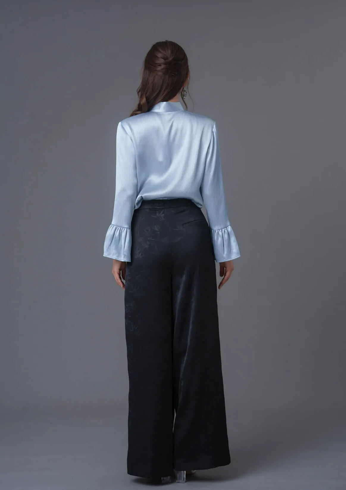 Wide Leg Bamboo Pants (Black)