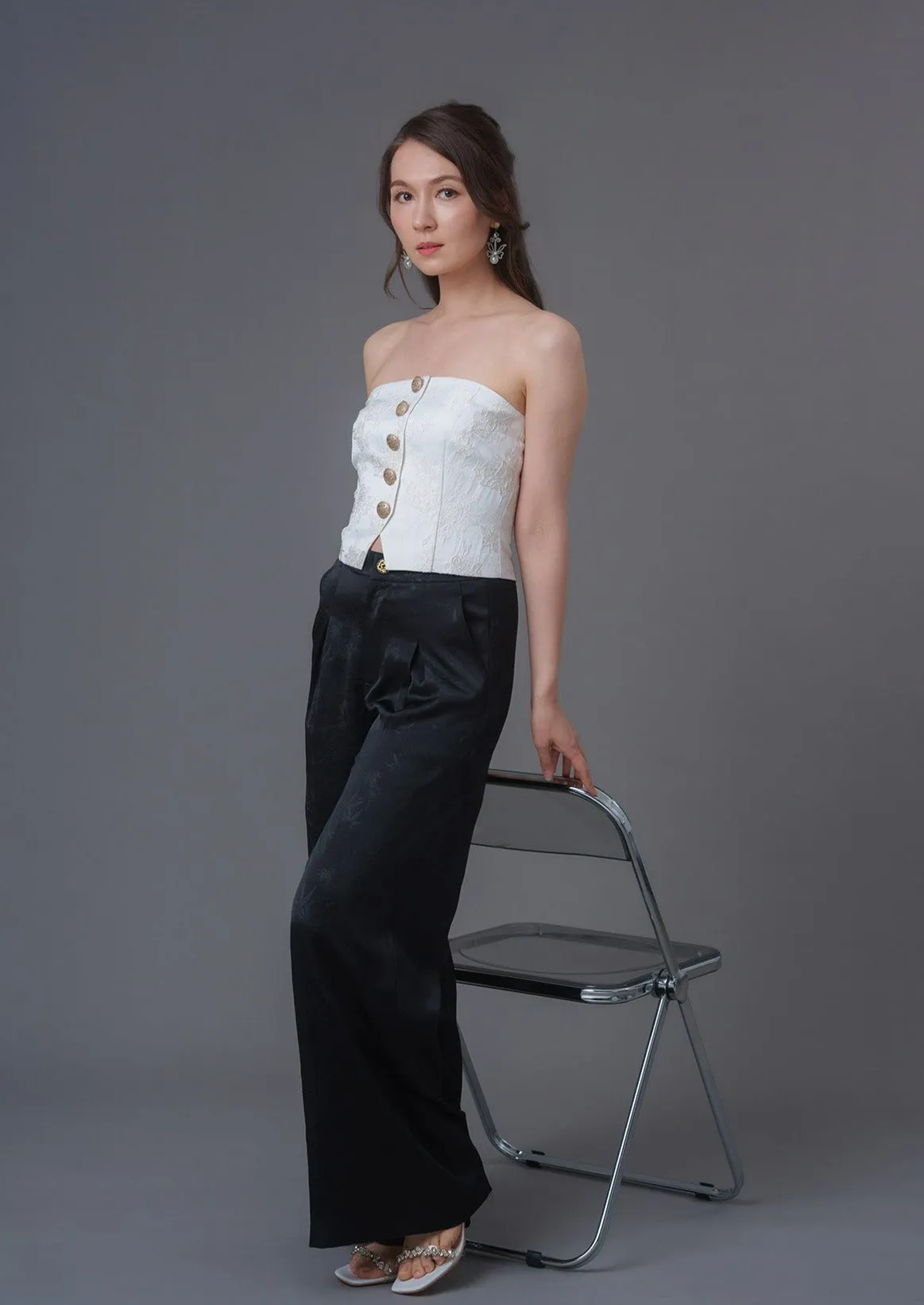 Wide Leg Bamboo Pants (Black)