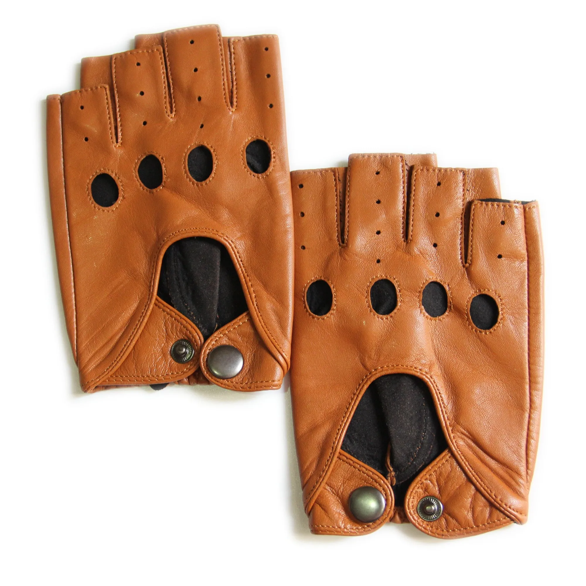 YISEVEN Men's Fashion Fingerless Leather Gloves